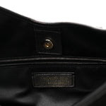 Suede Calfskin Fringe Buffalo Horn Mombasa Hobo Black