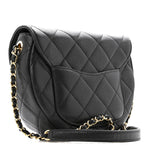 Caviar Quilted Small Messenger Flap Black