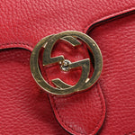 Dollar Calfskin Small Interlocking G Shoulder Bag Red