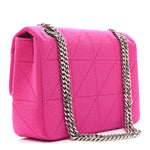 Jersey Wool Patchwork Monogram Medium Jamie Baguette Magenta