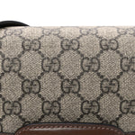 GG Supreme Monogram Horsebit 1955 Shoulder Bag Beige Brown Sugar