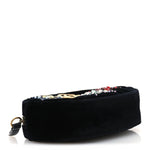 Velvet Matelasse Crystal Star GG Marmont Belt Bag 75 30 Black