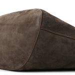 Suede Calfskin Medium Lotus Tote Cedar