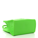 Vegan Leather Small Shopping Bag Highlighter Green