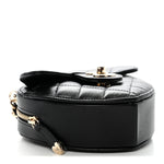 Lambskin Quilted CC In Love Heart Clutch With Chain Black
