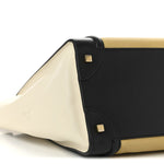 Velluto Calfskin Mini Tri-Color Luggage Vanilla