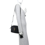 Calfskin Matelasse Monogram Lou Camera Bag Black