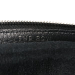 Grained Calfskin Large Slouchy Banana Bag Black