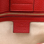 Pebbled Calfskin Medium Bamboo Shopper Tote Red