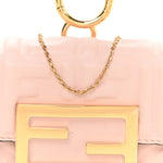 Nappa Matisse FF Embossed Nano Maxi Buckle Baguette Charm Rosa Quarzo