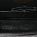 Caviar Chevron Quilted Small Double Flap Black
