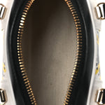 Calfskin Animal Print Micro Dior Vibe Zip Bowling Bag White Multicolor