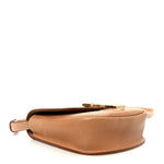 Smooth Vintage Calfskin Small Kaia Satchel Brown Gold