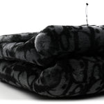 Oblique Mink Fur Saddle Soft Bag Dark Grey