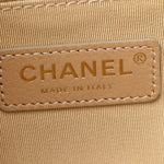 Calfskin Quilted Small Enchained Flap White