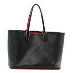 Calfskin Empire Spikes East West Cabata Tote Black