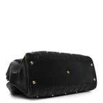 Calfskin Matelasse Studded Medium GG Marmont Tote Black