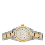 Stainless Steel 18K Yellow Gold 24mm Oyster Perpetual Watch White Roman 76183