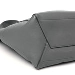 Soft Grained Calfskin Sangle Bucket Bag Grey