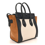 Baby Grained Calfskin Nubuck Micro Tri-Color Luggage White