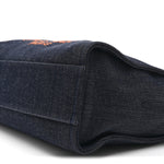 Denim Small Deauville Tote Blue Orange
