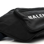 Recycled Sport Nylon Logo Embroidered Wheel Beltpack Black
