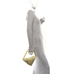 Satin Crystal Triangle Pouch Ananas