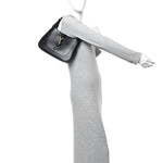 Calfskin Small Jackie Shoulder Bag Black