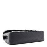 Caviar Quilted Medium Double Flap Navy