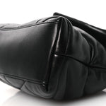 Lambskin Quilted Toy Loulou Puffer Monogram Monochrome Chain Satchel Black