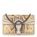Snakeskin Azalea Calfskin Enamel Super Mini Dionysus Shoulder Bag New Rock White Electric Blue