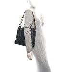 Calfskin Chain Tote Black