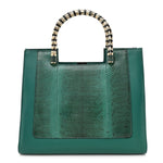 Snakeskin Medium Serpenti Top Handle Tote Emerald