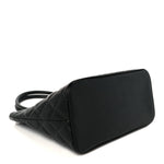 Caviar Quilted Medallion Tote Black