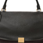 Calfskin and Suede Small Tri-Color Trapeze Dark Grey