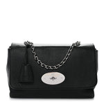 Small Classic Grain Calfskin Medium Lily Black