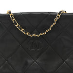 Lambskin Quilted Diamond CC Flap Black