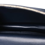 Calfskin Crocodile Embossed Monogram Sunset Chain Wallet New Cobalt