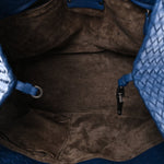 Nappa Intrecciato Medium Cesta Tote Cobalt