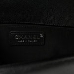Caviar Quilted Medium Boy Flap Black