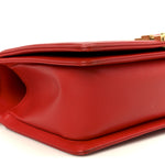 Snakeskin Medium Boy Flap Red