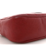 Sakai Be Green Calfskin Diagonal Stitched Small Blondie Shoulder Bag Rosso
