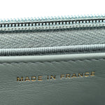 Caviar Quilted Wallet on Chain WOC Light Blue