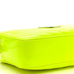 Patent Calfskin Matelasse Monogram Lou Camera Bag Neon Yellow