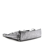 Metallic Calfskin Small Voyou Bag Silver