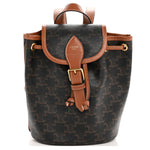 Triomphe Canvas Calfskin Mini Folco Backpack Tan