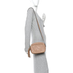 Pebbled Calfskin Small Soho Disco Bag Camelia