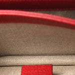 Dollar Calfskin Small Interlocking G Shoulder Bag Red