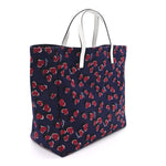 Canvas Heartbeat Print Medium Tote New Wine