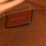 Canvas Calfskin Triomphe Mini Besace Tan